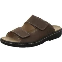 AFS-Schuhe 350267 Wechselfußbett Pantolette für Herren mit Fußbett, bequeme Sandalen aus Leder