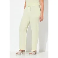 Ulla Popken Schlupfhose Musselin-Schlupfhose Rose weites Bein Elastikbund