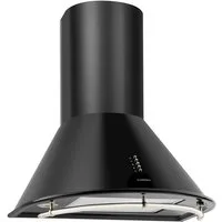 Klarstein Deckenhaube Noir Noir, Retro-Dunstabzugshaube 60cm 490 m³/h LED-Leuchten
