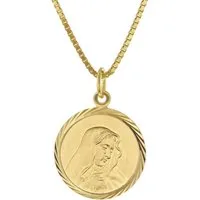 trendor Kette mit Anhänger Madonna Anhänger 333 Gold mit vergoldeter Silberkette