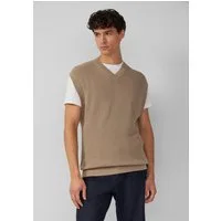 s.Oliver Rundhalspullover Strickpullunder Modischer Strickpullunder aus reiner Baumwolle