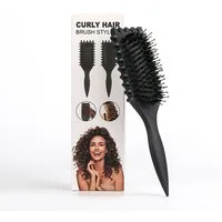 ibettertec Haarbürsten-Set Curl Hair Brush, Lockenbürste,Curl Define Styling Brush, Curl Define Stylingbürste,Wildschweinborsten Haarbürste,Haarbürste zum Entwirren für Frauen
