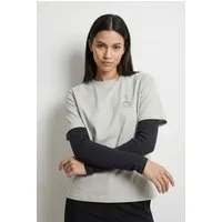 Vila Kurzarmshirt VISYBILLA FRENCH O-NECK S/S TOP/PB/LC