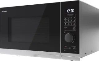 SHARP Mikrowelle YC-PG284AE-S, silber, mit Grill, 28 L, 10-Stufen, 900 W