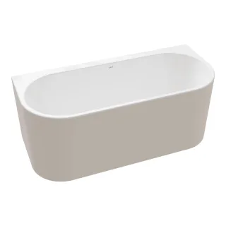 VitrA Geo Badewanne back to wall ovale Form 165 x 75 cm mit verdecktem Taupe Matt,65410006027 65410006027
