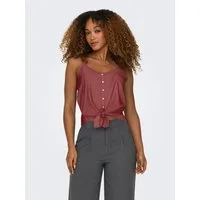 ONLY Trägertop ONLLECEY SL KNOT SINGLET NOOS WVN Materialmix, regular fit