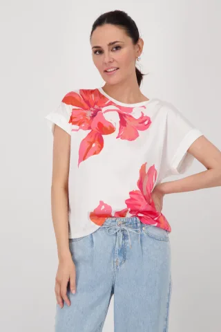 monari - Blusenshirt mit Blumenmuster - Gr. - 44