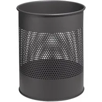 DURABLE Papierkorb DURABLE 3310 Papierkorb Metall rund 15l perforiert - anthrazit