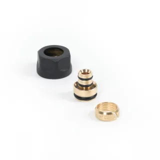 Terma Adapter auf alupex CYLINDER; GW 3/4"-Ø16x2; schwarz matt, TGACM002, Schwarz TGACM002