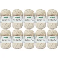 Gründl 10x50 Gramm Gründl Cotton Fun (von einer Farbe) Farbauswahl Häkelwolle