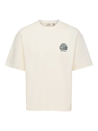 ONLY&SONS - ONSFRED RUN CLUB BOXY SS TEE Egret - Gr. - M