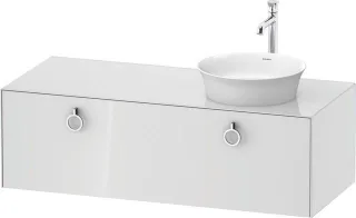 Duravit White Tulip Konsolenwaschtischunterbau wandhängend Weiß Hochglanz 1300x550x408 mm - WT4982R8 WT4982R85850010