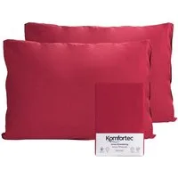 Komfortec Kissenbezug 100% Baumwolle, 150 g/m², (2 Stück), 40 x 60 cm, Kissenhülle, Superweicher Premium Jersey Kopfkissenbezug
