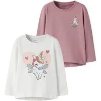 Name It T-Shirt NMFVIX 2P LS TOP (Packung, 2-tlg., 2er-Pack) Baumwollmischung, Druck