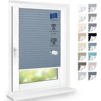 DomDeco Plissee Premium Thermo Plissee ohne Bohren, Sichtschutz, lichtdurchlässig, blickdicht, Klemmfix, Thermo-Wärmeschutz, verdunkelnd, blickdicht, Stufenlos