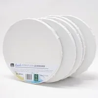 M MERCEO Leinwand, 5er Set Leinwand Rund 20cm Durchmesser (280g/m², Baumwolle)
