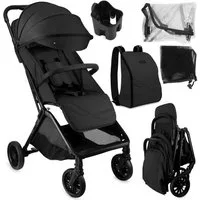 MoMi Kinder-Buggy Andrea, Automatik-Faltsystem & Zubehörpaket inkl. Regenschutz