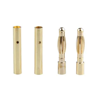 5Pairs 2mm Banana Plug Gold Plated Copper Brushless Motor Bullet Connector For ESC Battery