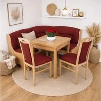 moebel-direkt-online Eckbankgruppe Madrid 4tlg. Set (Stauraumeckbank, Ausziehtisch, Massivholzstühle), (Spar-Set, 4tlg. Set), Eckbank mit Stauraumfunktion
