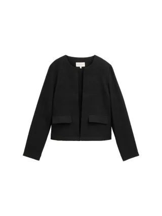 Tom Tailor - Bouclé Blazer-Jacke schwarz - Gr. - 44