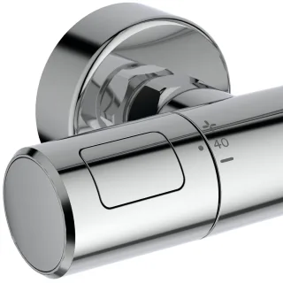 Ideal Standard Duschsystem Eco CTherm T25N mit Thermostat 2-fach-Handbrause und runder Kopfbrause Ch A8524AA