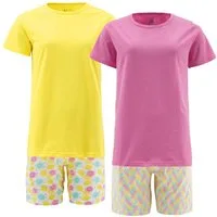 Erwin Müller Pyjama Damen-Shorty 2er-Pack Single-Jersey gemustert