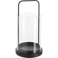 VBS Windlicht Laterne 'Noir' (2 St), Metall / Glas, Ø 14,5 cm, H 14,5 cm