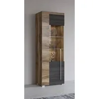 OTTO home Vitrine Roger,Höhe 160cm stilvolle Glasvitrine mit verstellbare Glasböden Standvitrine 1Trg, viel Stauraum, ohne Beleuchtung