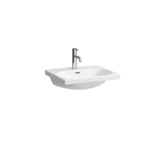 Laufen Lua Waschtisch H8100820001041 55x46cm, unterbaufähig, weiß, mit Überlauf, mit 1 Hahnloch