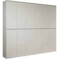 Home affaire Garderoben-Set Novara, (Komplett-Set, 2-St), Garderobenschränke mit insgesamt 32 Fächern - (B/T/H) 222/34/191 cm