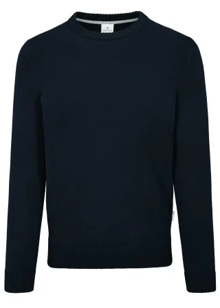 BASEFIELD - Rundhals Pullover night blue - Gr. - S