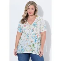 MIAMODA T-Shirt T-Shirt Comfort Fit Blumenmuster
