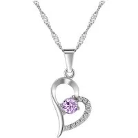 Kim Johanson Kette mit Anhänger Herz Silber (2-tlg), aus Edelstahl, silberfarben & verstellbar