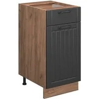 Vicco Unterschrank Fame-Line, Dunkelgrau/Goldkraft Eiche, 40 cm ohne Arbeitsplatte (1-St)