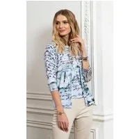 Passioni 2-in-1-Strickjacke Twinset mit Kalligraphie-Print