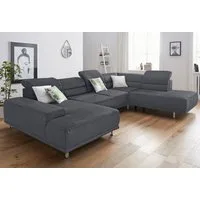 sit&more Wohnlandschaft Mariola U-Form, mit Federkern, inklusive Kopfteil- und Sitztiefenverstellung