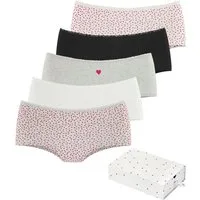 LASCANA Panty Geschenk Box (5er-Pack) mit süßen Herzchen-Prints und aus elastischer Baumwoll-Qualität