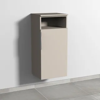 Sanipa 3way Mittelschrank mit 1 Tür und 1 offenem Fach, Kaschmir-Matt, UP1351U UP1351U