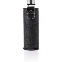 equa Trinkflasche Mismatch, Borosilikatglas, mit Filzcover und Metallgriff