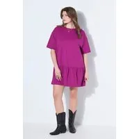 Studio Untold Midikleid Jerseykleid A-Linie Saumvolant Halbarm