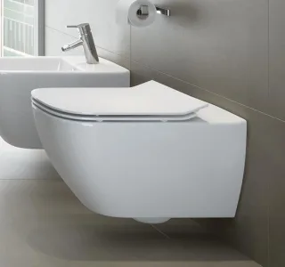 Neuesbad Serie 200 Wand-Tiefspül-WC spülrandlos (rimless), weiss, B:360, T:555mm 1OK581-003-BOX1