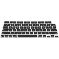 kwmobile Schutz-Set Silikon Tastaturschutz für Apple Macbook Air 13 M4 2025 A3240, QWERTY US Keyboard Cover Abdeckung - Schwarz