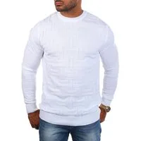 CARISMA Strickpullover Herren leichter Feinstrick einfarbig uni Strickmuster 7814