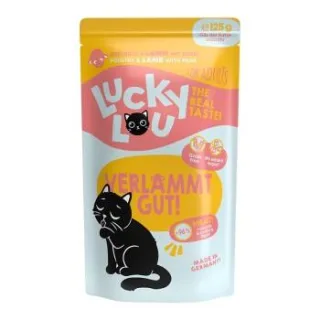 Lucky Lou Nassfutter Katze Adult Geflügel und Lamm 64x125 g