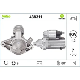 Valeo Starter 1,2 kW Citroen C1 Peugeot 108 Toyota Aygo 438311