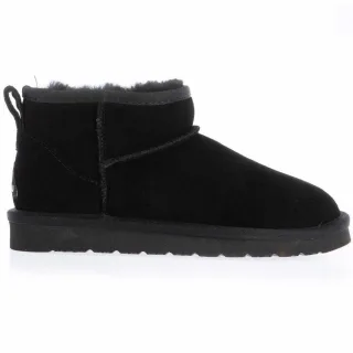 EverAu - Stiefeletten für Damen, Kuh Wildleder, Flach (Schwarz)