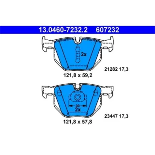 ATE Bremsbel?ge hinten BMW X5 E70 F15 X6 E71 F16 3,0