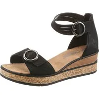 Rieker Keilsandalette Sommerschuh, Urlaubsschuh, Sandale mit trendy Fesselriemchen