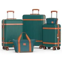 VALLSERO Trolleyset Hartschalen-Koffer set (M, L,XL) Rollkoffer, Reisekoffer, Handgepäck 4 Rollen, ABS-Material, TSA Zollschloss