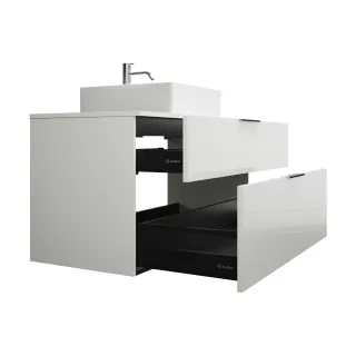 Burgbad Keramik Waschtisch-Set Eqio Weiß Hochglanz/Alpinweiss, SGUP120F2009C0001 SGUP120F2009C0001